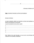 Demande d'inscription au fichier des importateurs